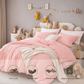 Three-piece Bedding Set With Solid Color Quilt Cover And Pillowcase, Three-piece Bedding Set - Super Soft Microfiber Hotel Series - Brushed Super (Option: 263cmx229cm 2pcs)